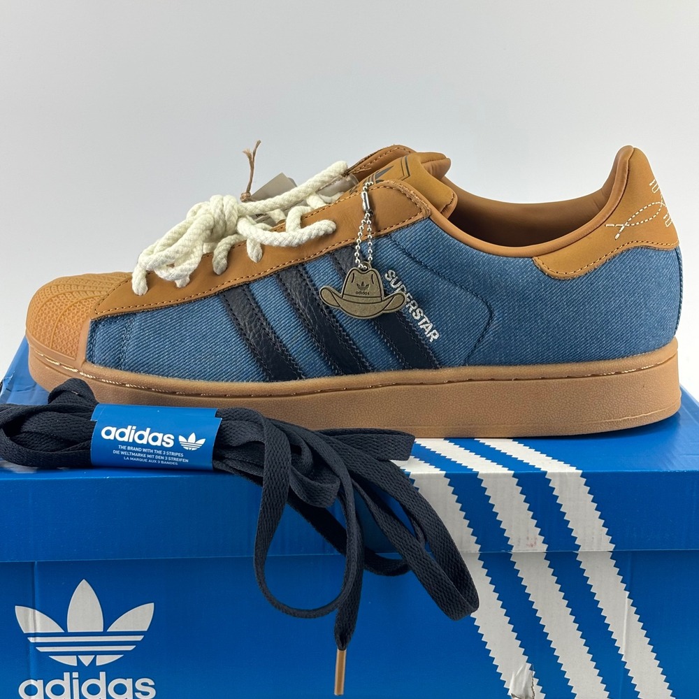 Adidas Superstar II H-Town Men 11 Blue Denim Mesa JS4286 New Houston Sneakers